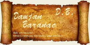 Damjan Baranac vizit kartica